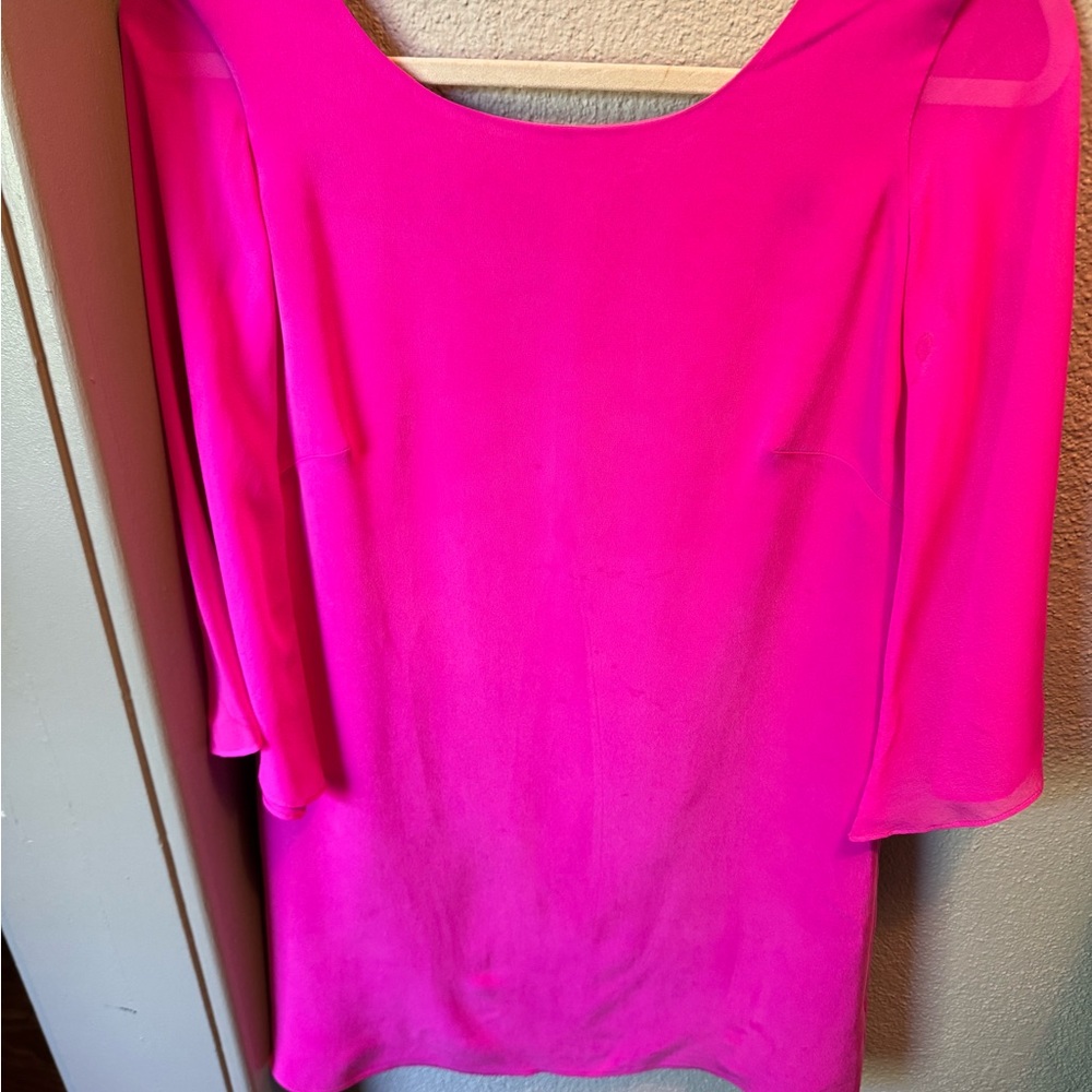 Vibrant Pink Long Sleeve Dress